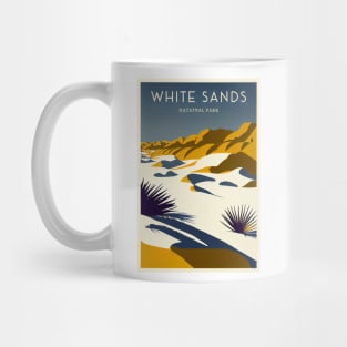 White Sands National Park Vintage Travel Poster Mug